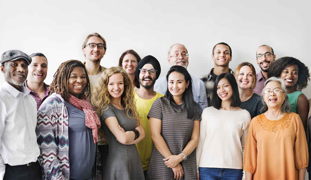 group of people smiling